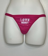 NEW Victoria's Secret VTG  LOVE PINK  Extra Low Rise T-Back Thong Panties XS