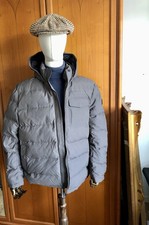 TIMBERLAND Herren Daunenjacke Steppjacke Kapuze Grau NEU 260 Euro Down Jacket