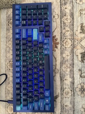 Keychron Q5 QMK Mechanical Keyboard Navy Blue, Gateron G Pro Blue Switches