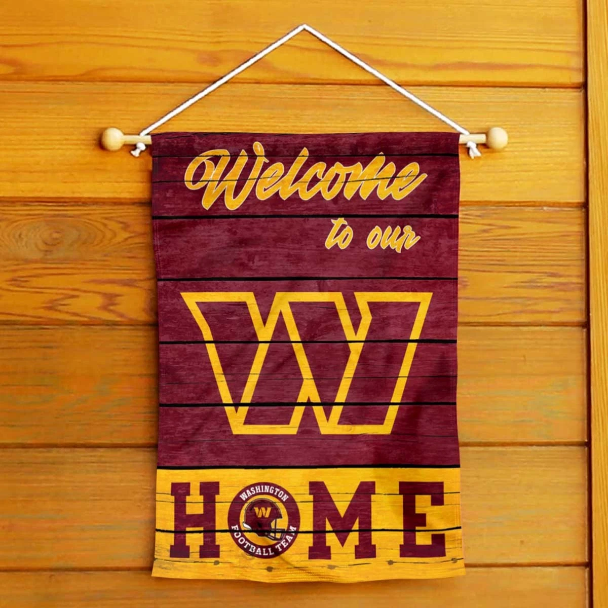 Washington Commanders Welcome Home Decorative  Garden Yard Banner Flag