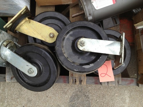 SET OF 4 NEOPRENE CART WHEELS 8” STRAIGHT/CRAZY (55)