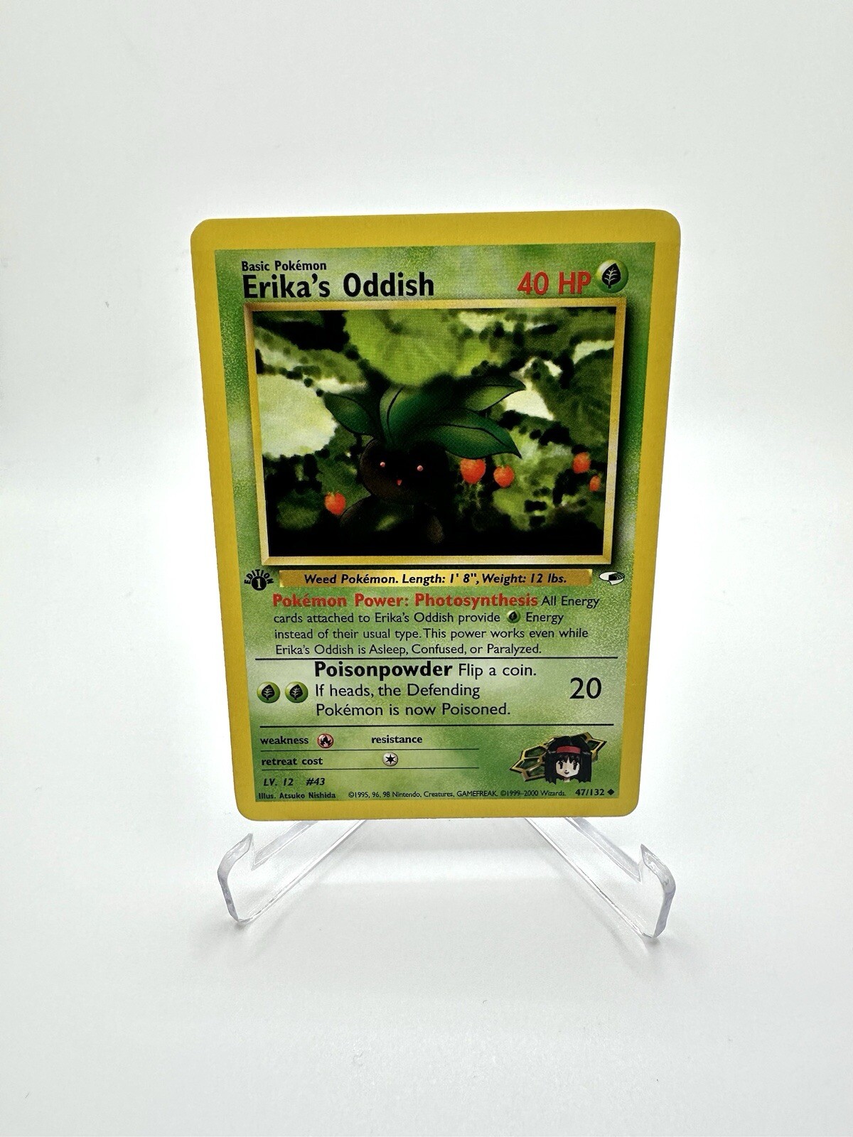 Pokemon Gym Heroes Erika’s Oddish 1st Edition 47/132 NM