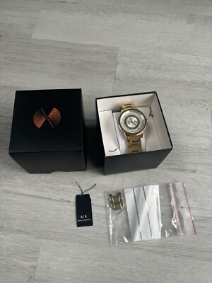 Armani Exchange Edelstahl Damenuhr Gold ModellAX4321