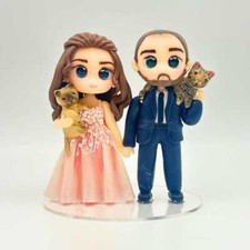 Personalized Wedding Cake Toppers Unique Custom Cake Topper of Bride and Groom