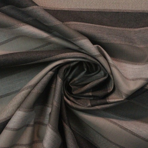 BALLARD DESIGNS LUCY ASPHALT SUNBRELLA GRAY WOVEN STRIPE FABRIC BY THE YARD 54"W - Picture 4 of 6