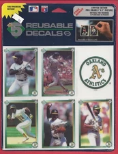 1992 MLB OAKLAND ATHLETICS High 5 Reusable Decals New