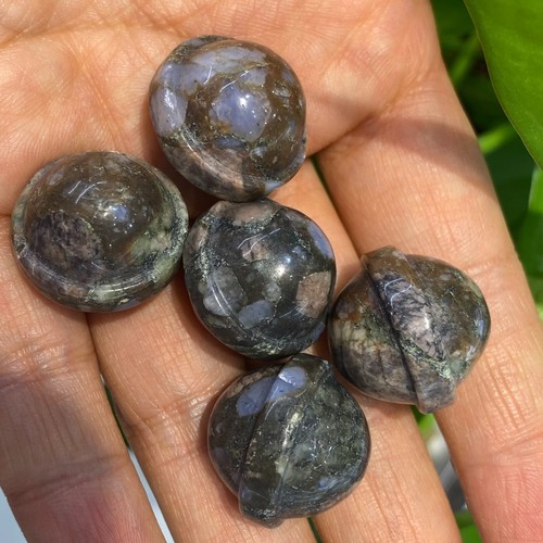 TOP Natural Rhyolite planet Hand Carved Quartz Crystal Reiki Healing 5PC - Picture 7 of 8