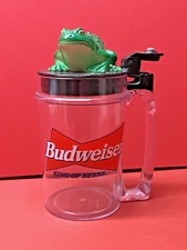 Vintage BUDWEISER 'Talking' Frog Beer Mug