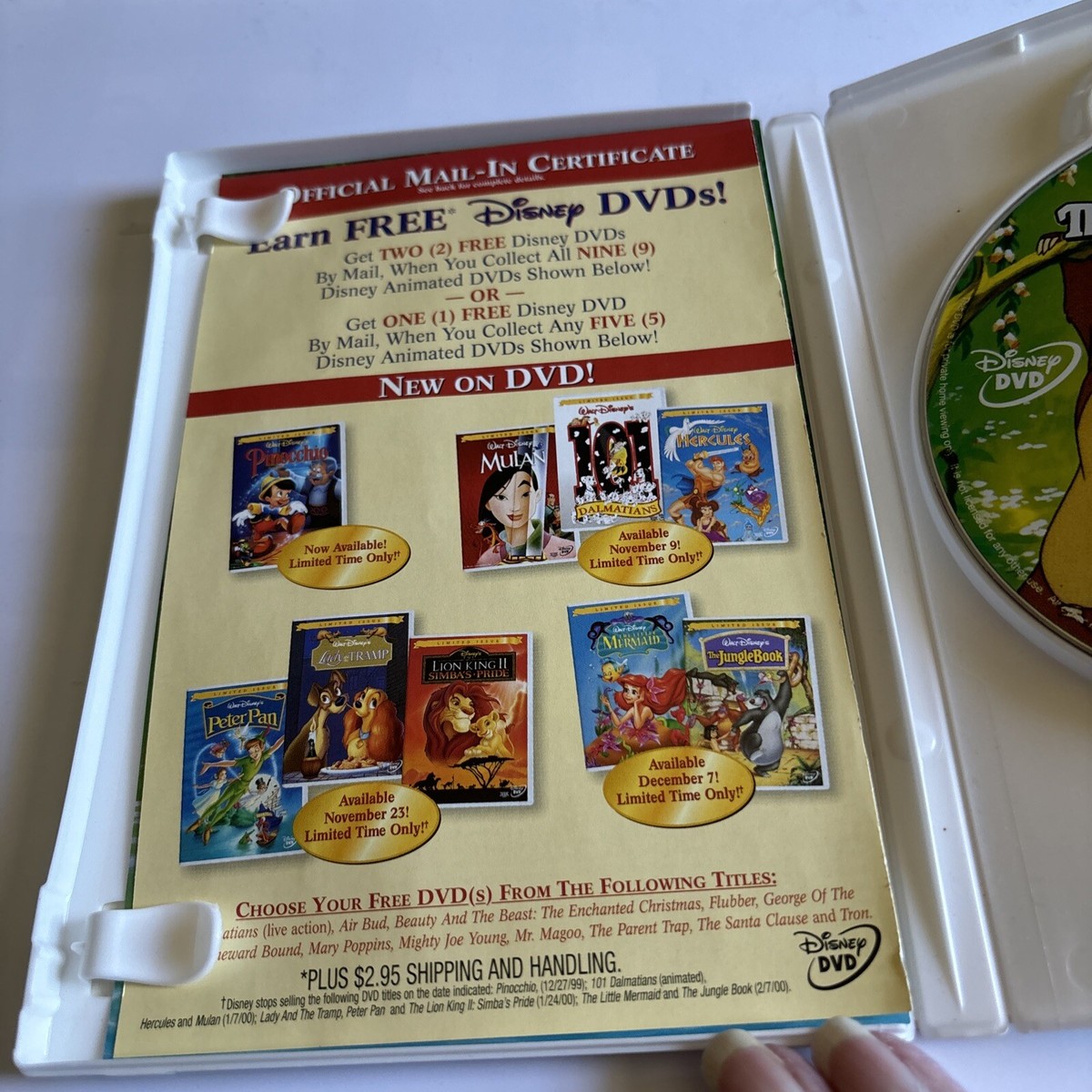 The Jungle Book (DVD, 1999, Limited Issue) RARE - ACCEPTABLE