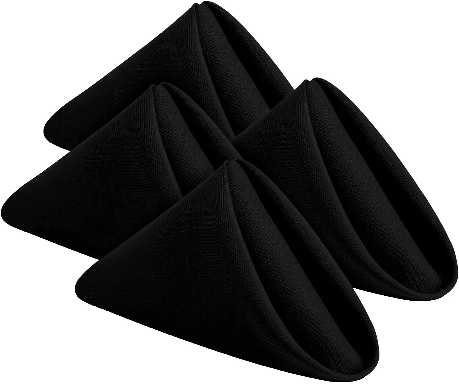 Black Solid Pattern Napkins