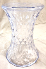 Genuine Vintage Stone Kartell Clear Colour Diamond Lucite Plastic Stool 1970s
