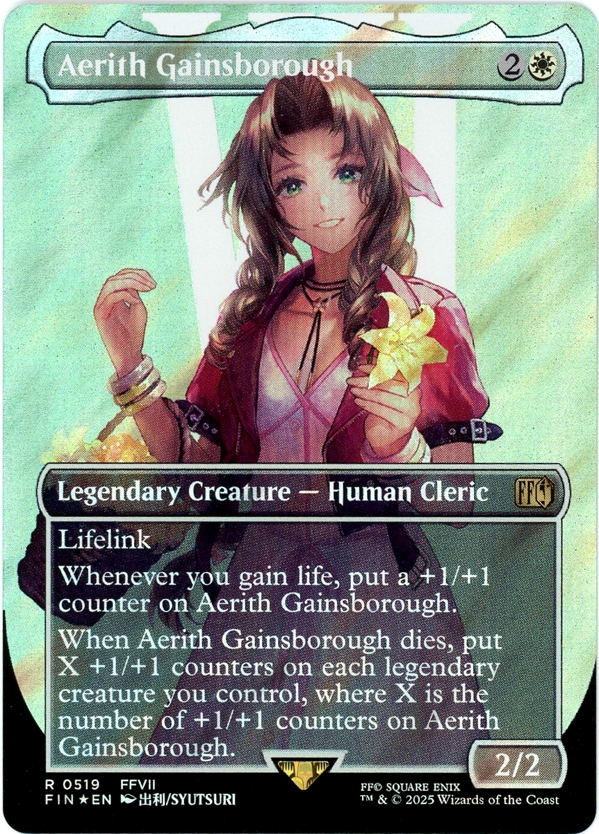 MTG エアリスAerith Gainsborough Surge FOIL Aerith Gainsborough - Borderless Surge Foil - 0519 - Final
