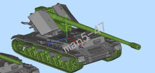 Modello carro armato IV stampato in 3D 1/72 D a Tank non verniciato -