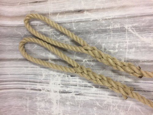 Cuerdas/líneas de amarre de polihemp sintético de 14 mm 2 x 6 metros - 8" empalmadas suaves para ojos - Imagen 3 de 6