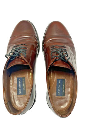 BOSTONIAN FIRST FLEX, MENS BROWN LEATHER DRESS SHOES. SIZE 11 1/2M Bostonian First Flex Brown Leather Upper & Outsole Oxford  main image 4