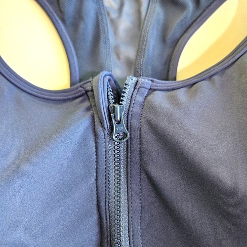 Yvette Sports Bra Women’s Blue Racerback Mesh Padded Bra Athletic, Size 4XL - Picture 3 of 7