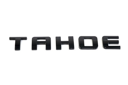1X BLACK GLOSSY TAHOE FIT Chevy EMBLEM NAME TRUNK TAILGATE DOOR BADGE LOGO - Picture 4 of 6
