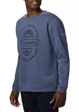 Columbia Hart Mountain Fleece Crewneck Sweatshirt, Navy Heat, Men  s Size Medium