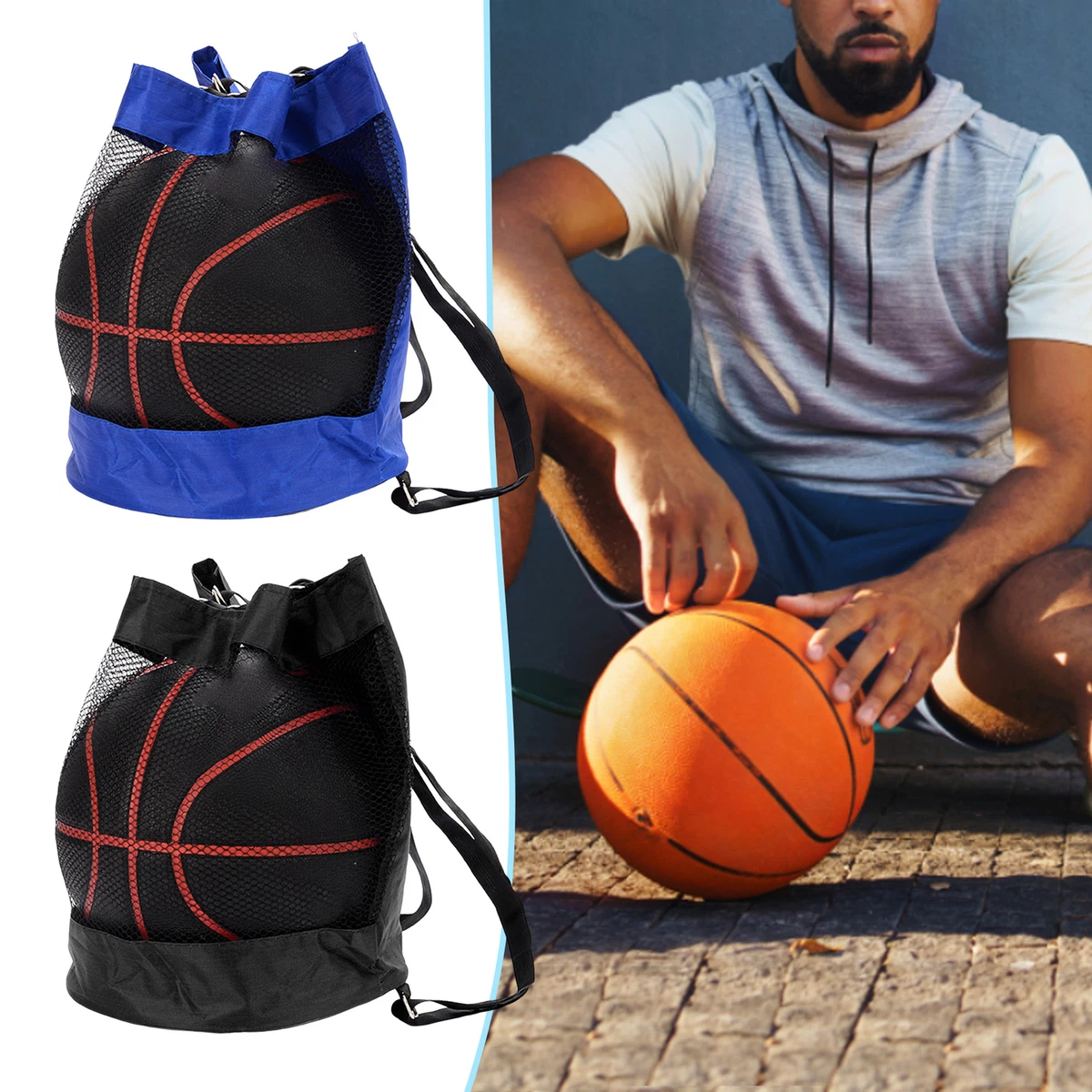 Backpack with basketball net clearance