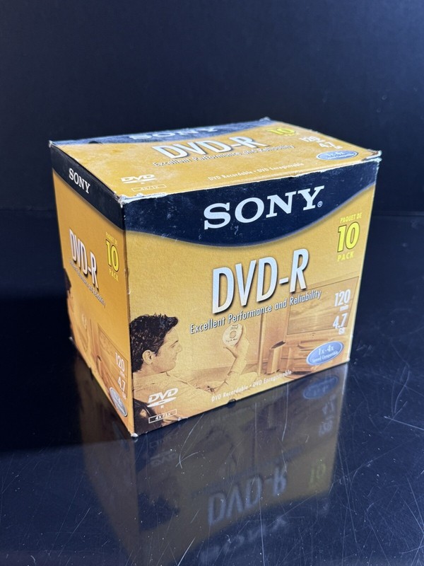 SONY DVD-R 4.7GB 1x-16x 120-min Recordable Discs 6-Pack