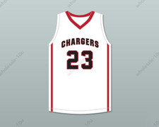 CUSTOM Patrick Baldwin Jr 23 Sussex Hamilton High School Chargers White 1 S-6XL