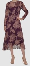 Tommy Hilfiger Womens Purple Paisley-Print A-Line Dress Size 8