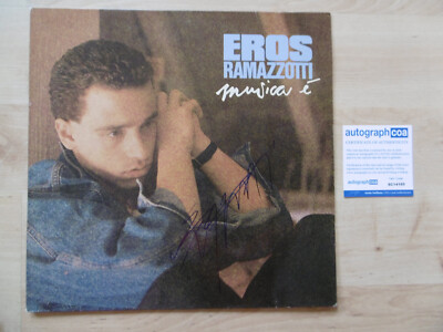 Eros Ramazotti Original Autogramm signed LP-Cover ''Musica E'' Vinyl ACOA