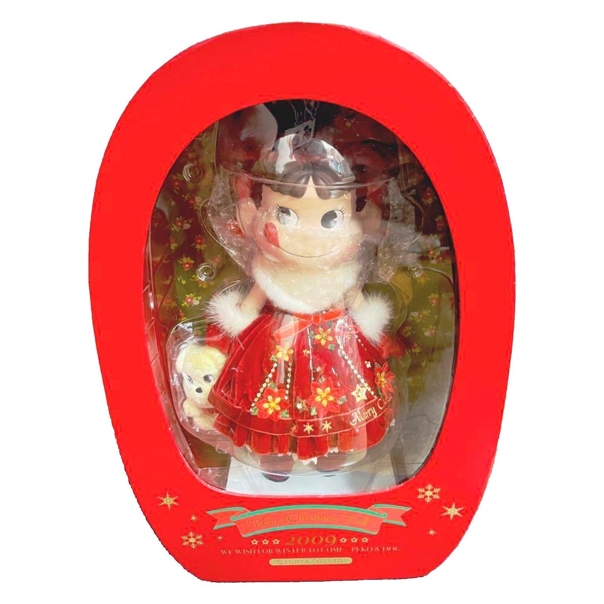 置物 PECO FUJIYA Peko's Christmas YEAR'S Peko Chan Doll 2009 PEKO & DOG