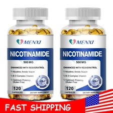2 Niacinamide Capsules - Skin Brightening  Anti-Aging - Vitamin B3 Supplement