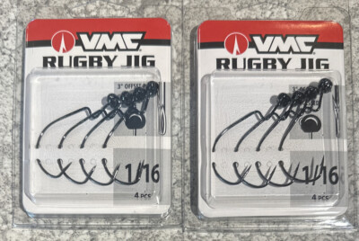 2 Packs VMC Rugby Jigs Black 1/16OZ