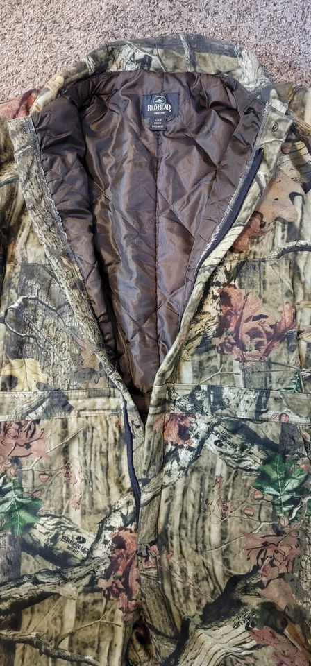 Red Head Coveralls Break-Up Camo Insulated Men’s Sz L Quilt Lined RedHead Hunt - Image 4 of 4