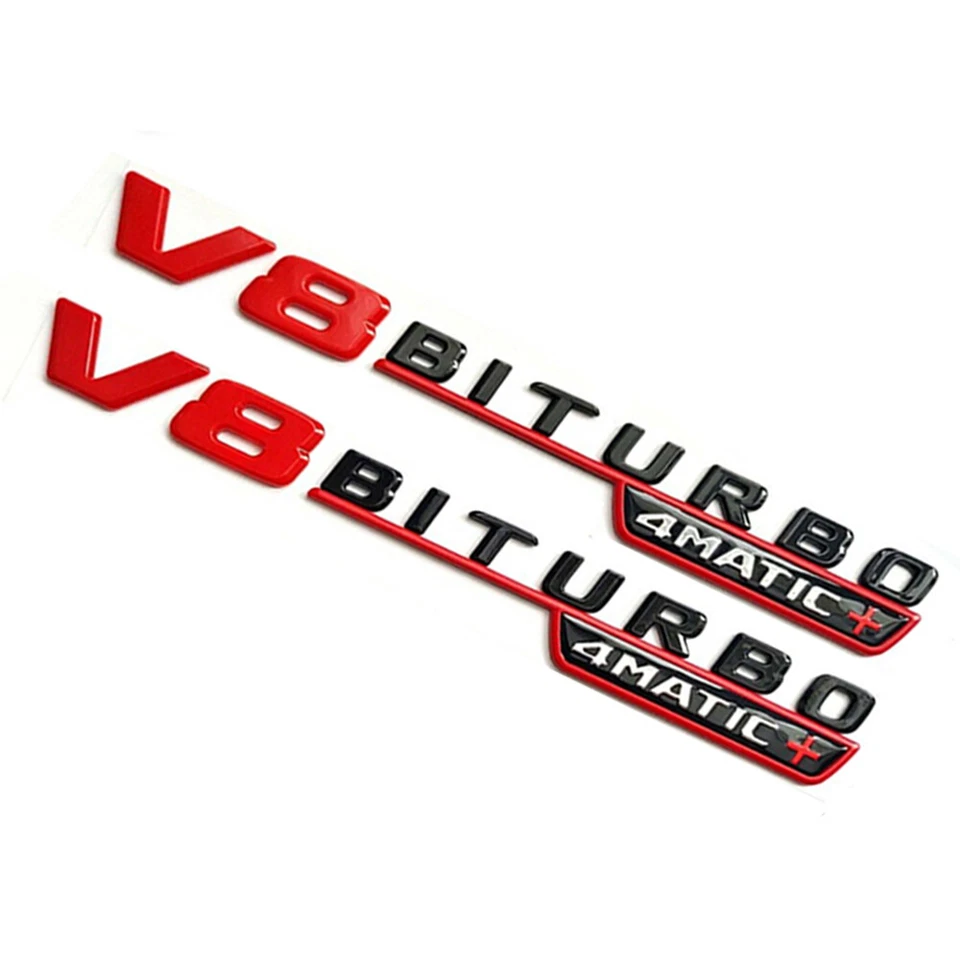 NEW Gloss Black/Red V8 BITURBO 4MATIC+ For Mercedes-Benz E63 E63S AMG W213 - Image 3 of 3