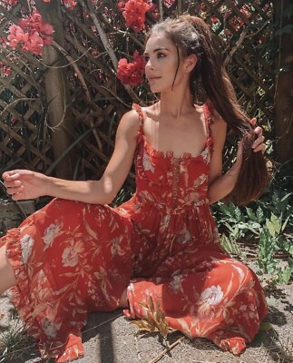 Zimmermann Corsair Iris Jumpsuit Size Silk Australia