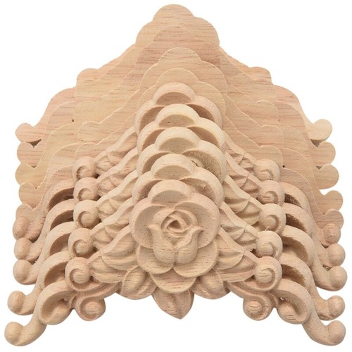 Décalcomanie En Bois Sculpté Style Chinois - Motif Fleurs, Pour Décorer Meubles, Portes, Murs