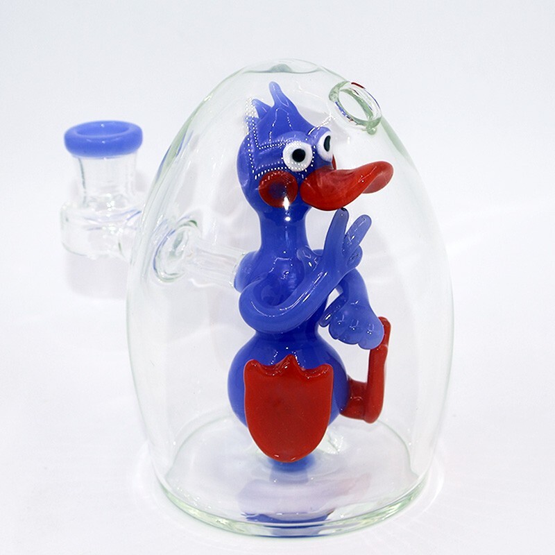 Duckling4.72" Mini Glass Bong Premium Quality Water Pipe Hookah Bubbler W/ Bowl