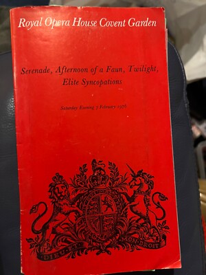Serenade Afternoon of a Faun Twilight Royal Opera House Programm 1976