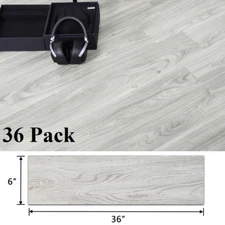 36-Pack Peel & Stick Luxury PVC Vinyl Flooring Tile 54 Sq.Ft Adhesive Wood Plank