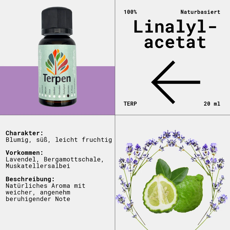 GEBO GEFTI HYDROPONICS Linalylacetat 20 ml | Reines Terpenoid