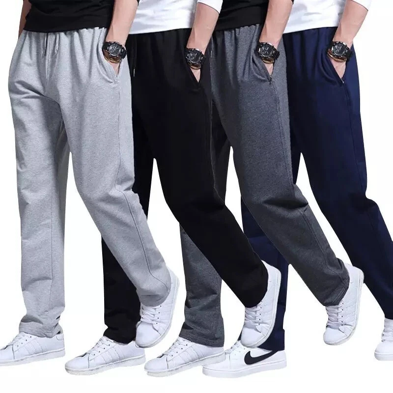 Men's open hotsell bottom fleece sweatpants