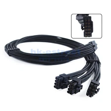 For Seasonic & EVGA RTX 3090 16pin to 3x8pin GPU PCIE Graphics Card Power Cable