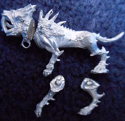 Figurines Warhammer - Flesh Hound De Khorne - Métal OOP - Démons Du Chaos - Old World