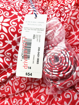Sonnet Shores Geometric Tankini Swimsuit Top, Red Family Swim | eBay