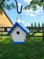Wren Birdhouse Chickadee bird House Amish Handmade Hanging Bird House Poly Lumb