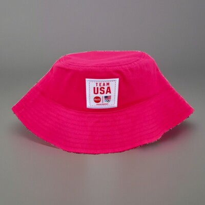 Coca Cola Red Team USA Bucket Hat NEW COCA-COLA TEAM USA OLYMPICS RED 100% COTTON OLYMPIC  main image 3