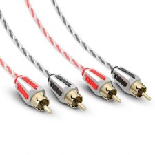 DS18 Dual Twist RCA Audio Cable - 6 Ft Long - Level 1 100 OFC