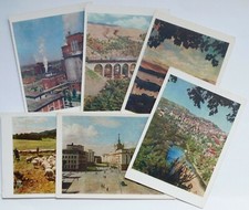 1957 Vintage Postcards BULGARIA USSR IZOGIZ USSR Set of 6 Collectible