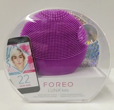 FOREO LUNA fofo Facial Electric Mini Cleansing Brush Purple Fofo New In Case