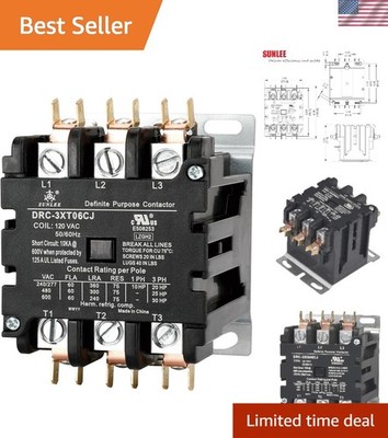 A2L 60A 120V DP Contactor 3 Pole  Listed Replacement