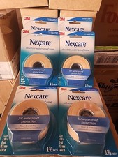 6 Pack 3M Nexcare First Aid Tape Absolute Waterproof Easy Tear 1 in x 5 yd 1ct