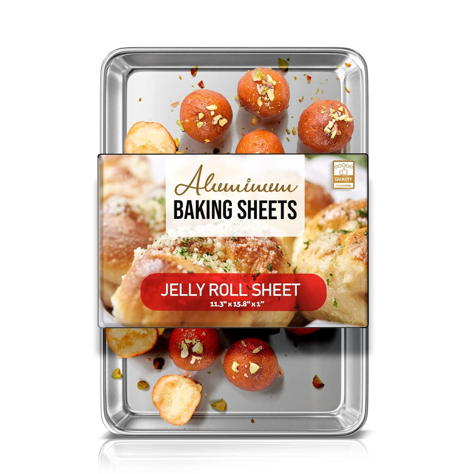 Durable Jelly Roll Pan 10x15 Rust Proof Aluminum Baking Tray for Oven Use
